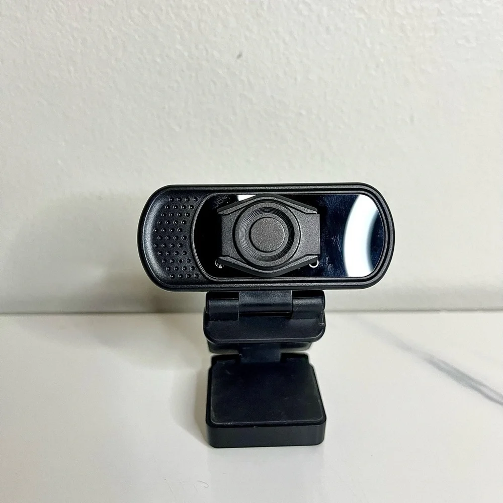 High-Definition Black Webcam